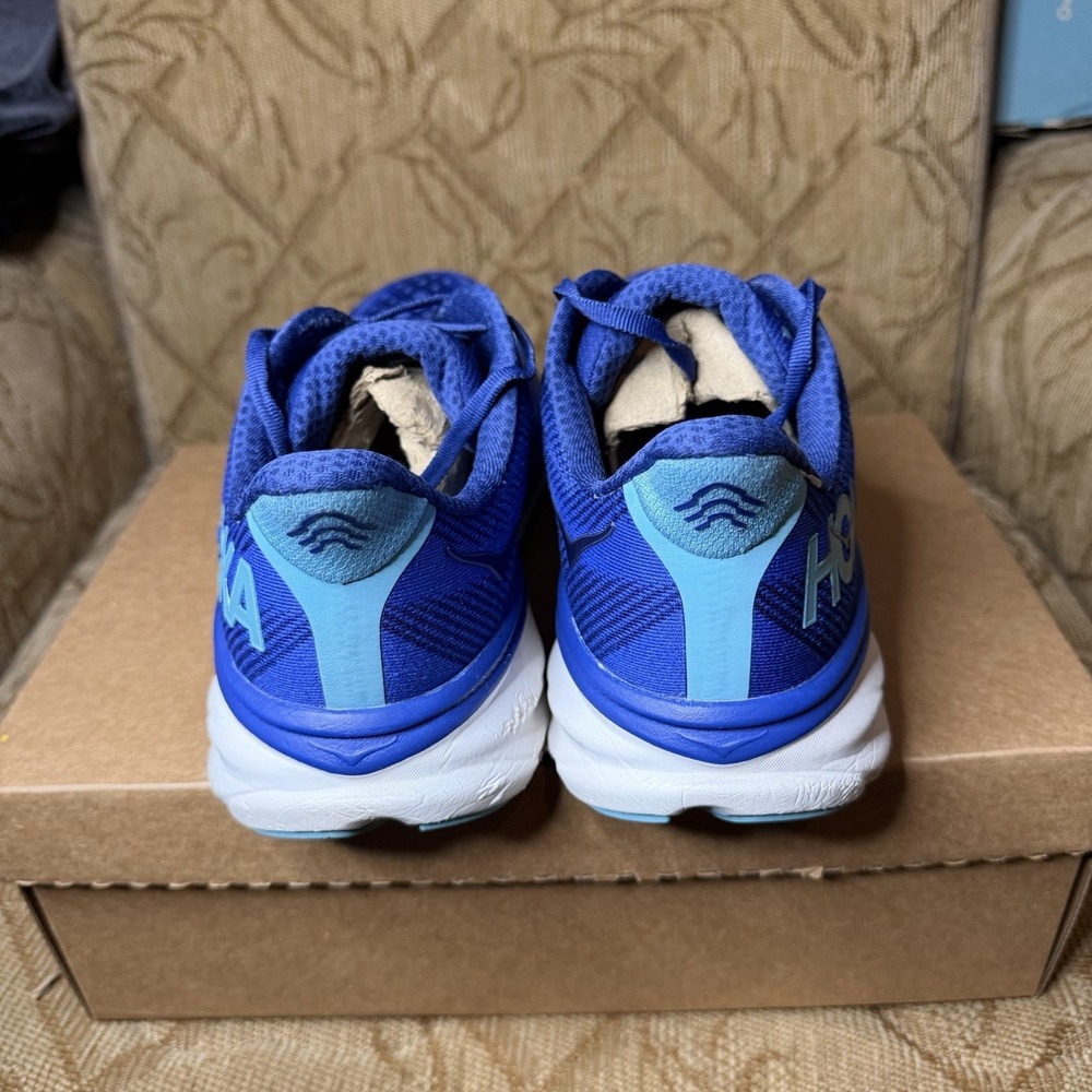 Hoka One One Clifton 9 Running Shoes Womens Size 10.5B Bold Blue Colorway EUC! - Picture 6 of 9